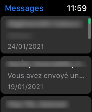 Sélec Apple Watch Messenger