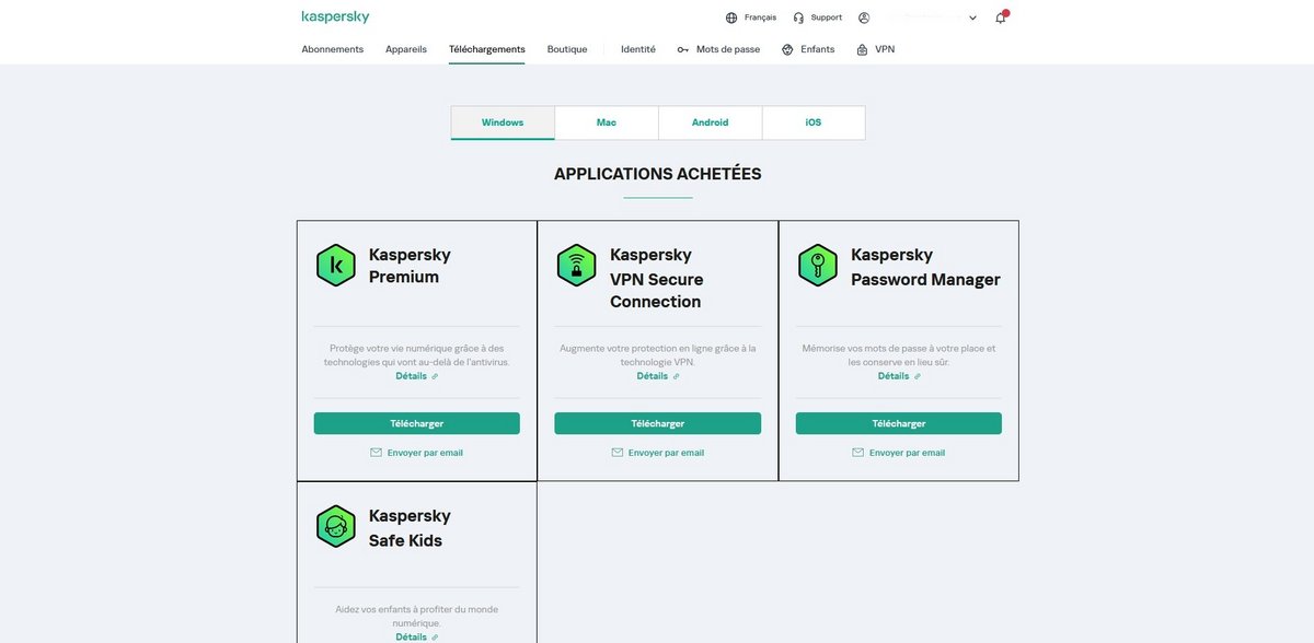 MyKaspersky - Applications