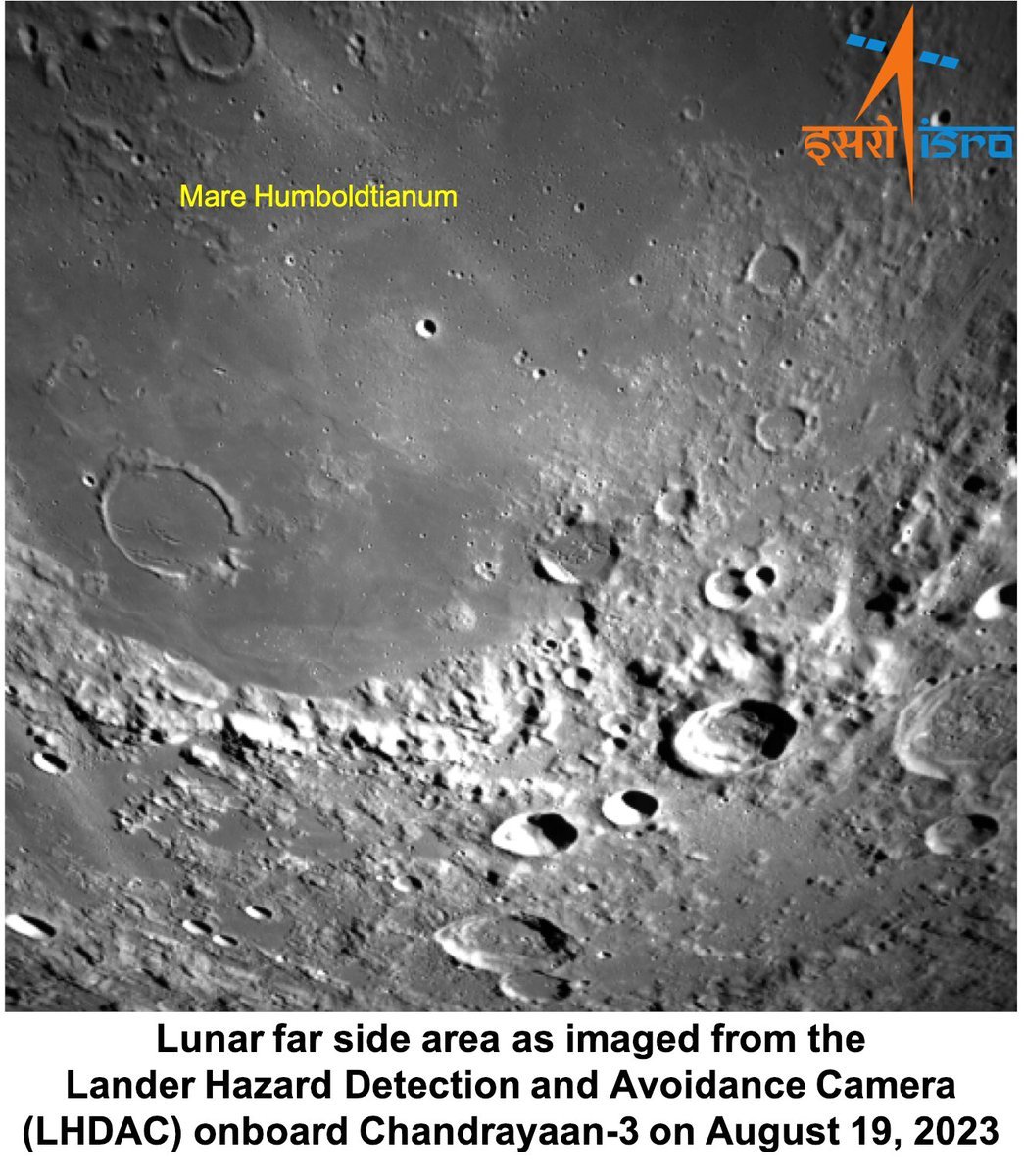 L'atterrisseur a pris quelques images de la face cachée (pas celle où il va se poser) avec sa caméra d'approche. Crédits ISRO