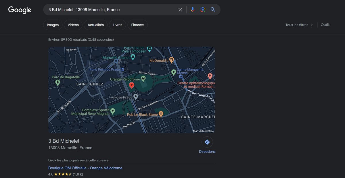 Depuis Google Search, il n'est plus possible d'interagir avec la carte ou de cliquer dessus pour être redirigé vers Maps © Google / Alexandre Schmid pour Clubic