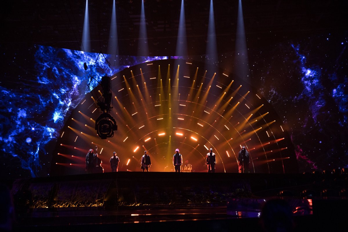 Le groupe ukrainien, lors de la finale de l'Eurovision, le 14 mai (© EBU / CORINNE CUMMING)