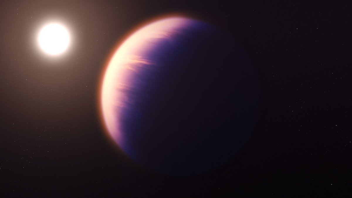 Voici une vue d'artiste de l'exoplanète WASP-39b proposée par la NASA. © NASA