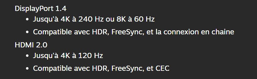 Valve souligne clairement la seule prise en charge de l'HDMI 2.0. ©Valve