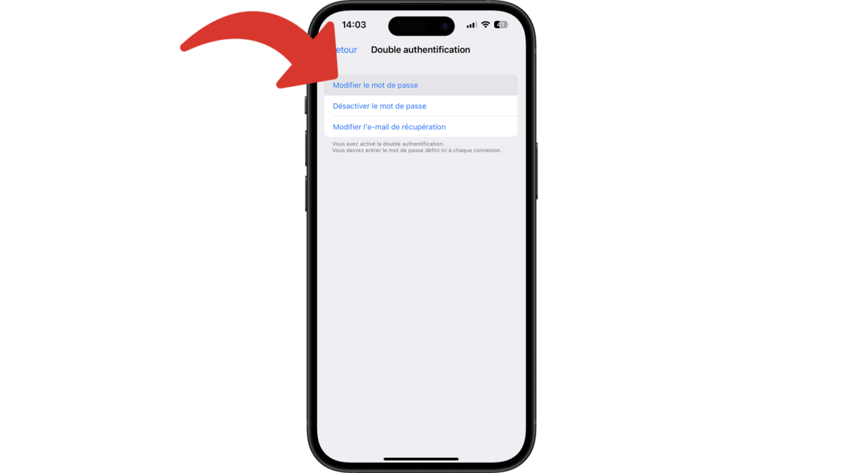 Sélectionner Modifier le mot de passe (du compte Telegram) © Clubic