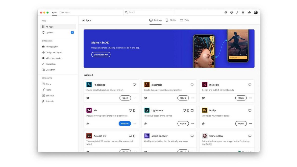 Creative Cloud Desktop