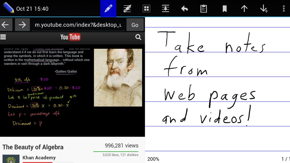 Write allie écriture manuscrite fluide et fonctions d’organisation poussées, parfait pour structurer ses notes ou annoter des documents sur Android - © Write