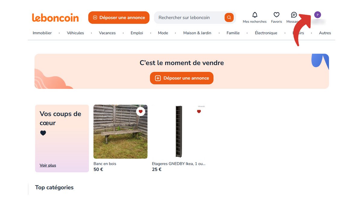 Accès aux paramètres leboncoin © Pascale Duc pour Clubic