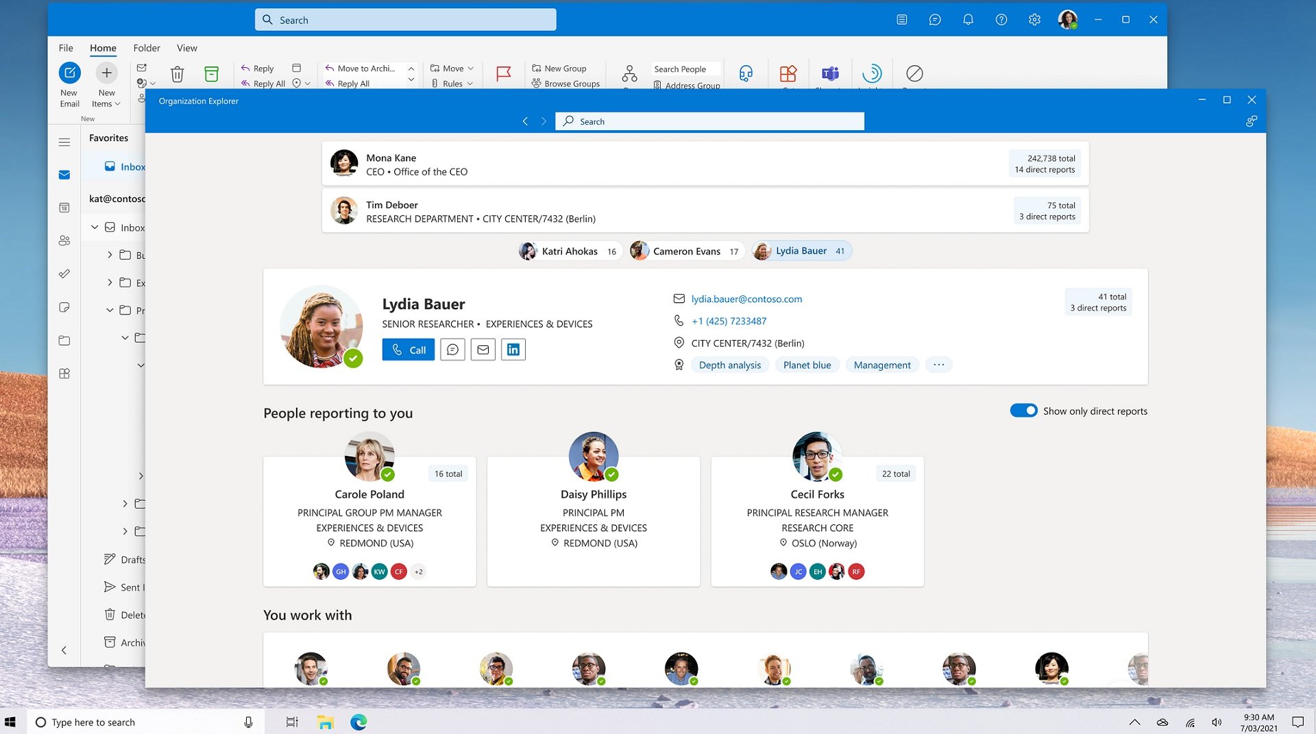 La nouvelle apparence d'Outlook / Microsoft via WindowsLatest