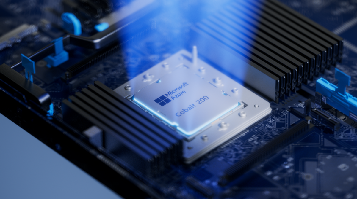 La nouvelle puce Microsoft Azure : Cobalt 200. © Microsoft
