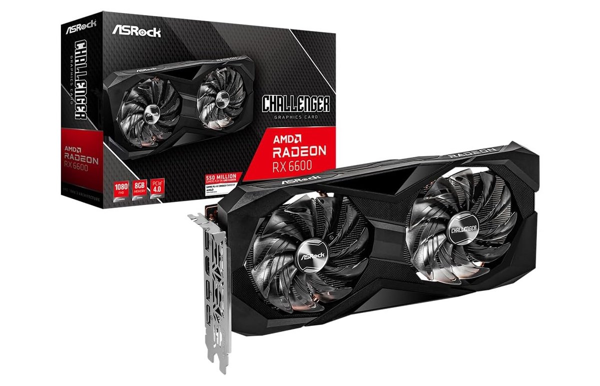 La carte graphique AMD Radeon RX 6600 AsRock Challenger est à moins de 180€ sur PC Componentes. ©AsRock