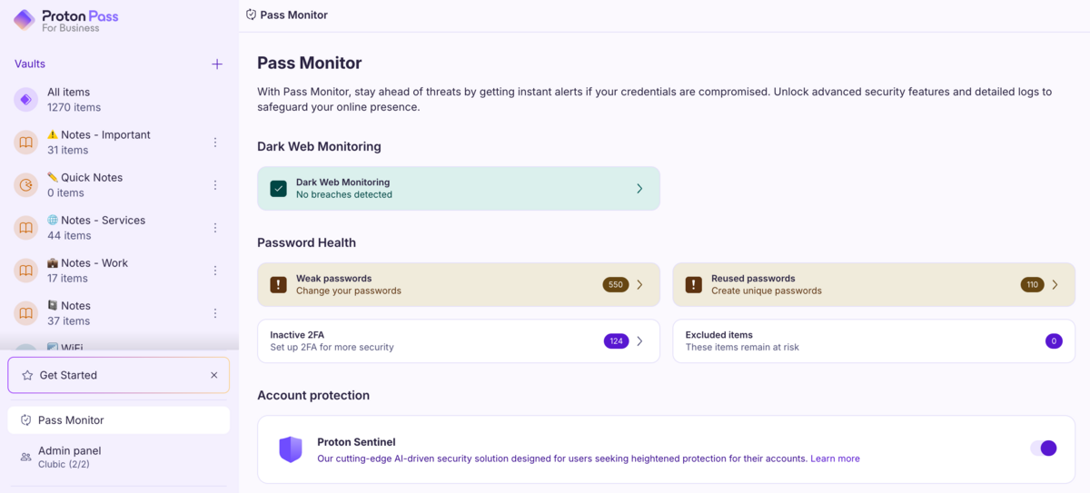 Proton Pass Business -  Analyse du Dark Web