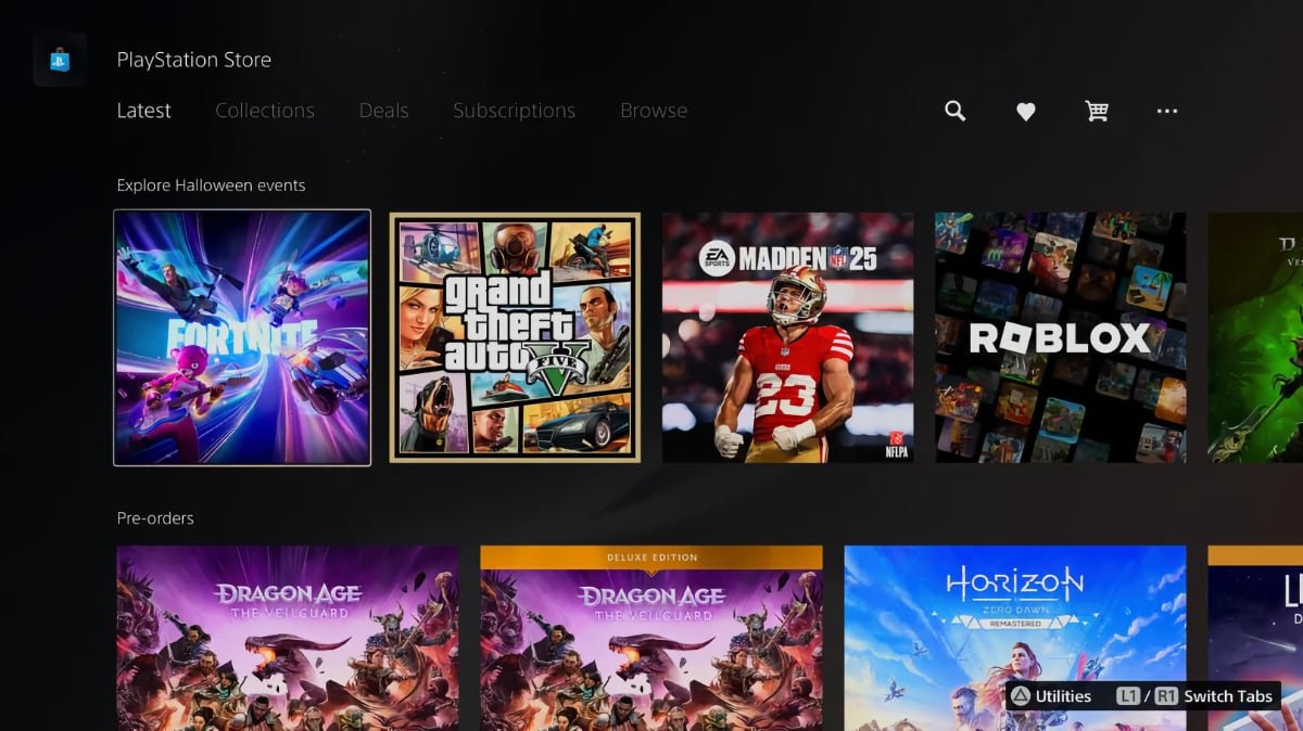 Le PlayStation Store est le seul endroit où acheter des jeux dematérialisés sur PS5 - © Clubic