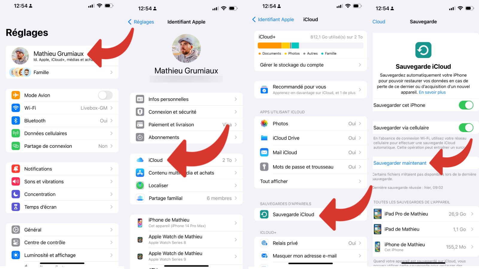 iOS 17 Sauvegarde données