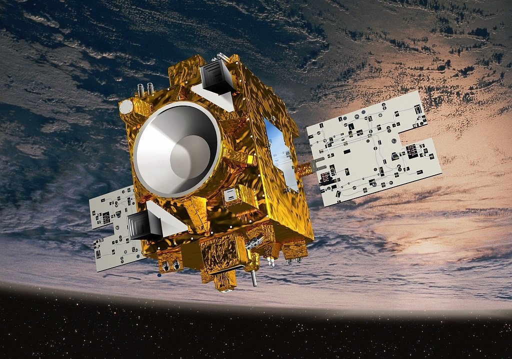 Vue d'artiste détaillée du satellite Microscope © CNES