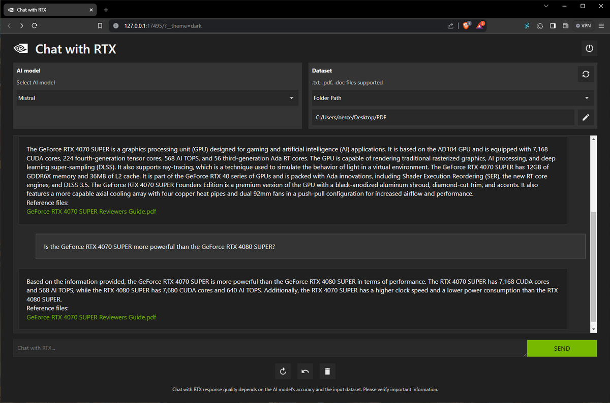 NVIDIA Chat with RTX