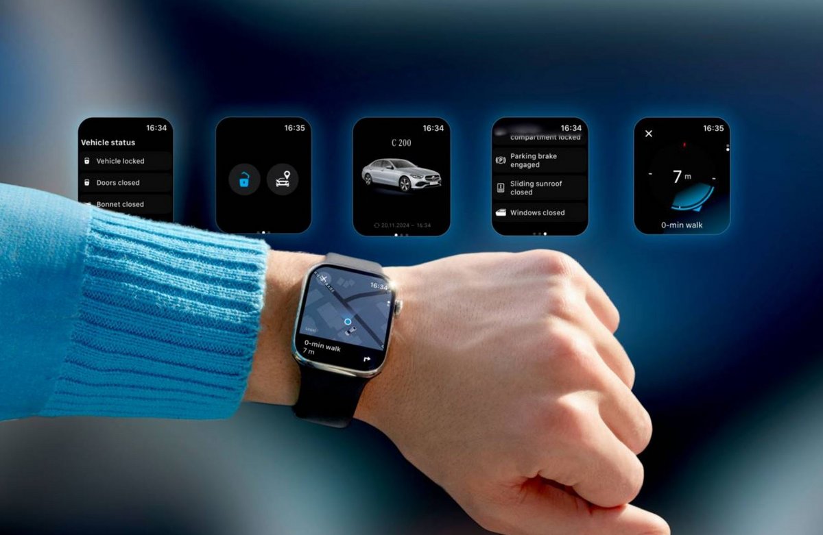 Depuis quelques jours, l'application Mercedes-Benz se décline sur l'Apple Watch © Mercedes