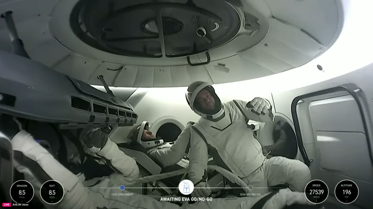 Jared Isaacman durant sa mission Polaris Dawn - © SpaceFlight Now