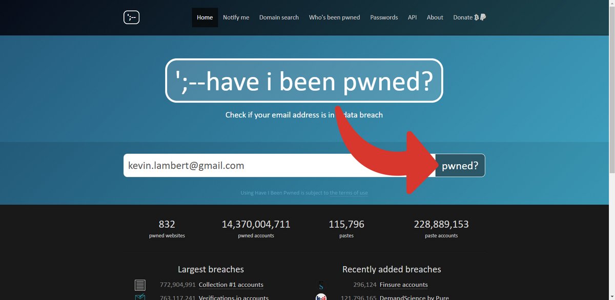 Cliquez sur Pwned?