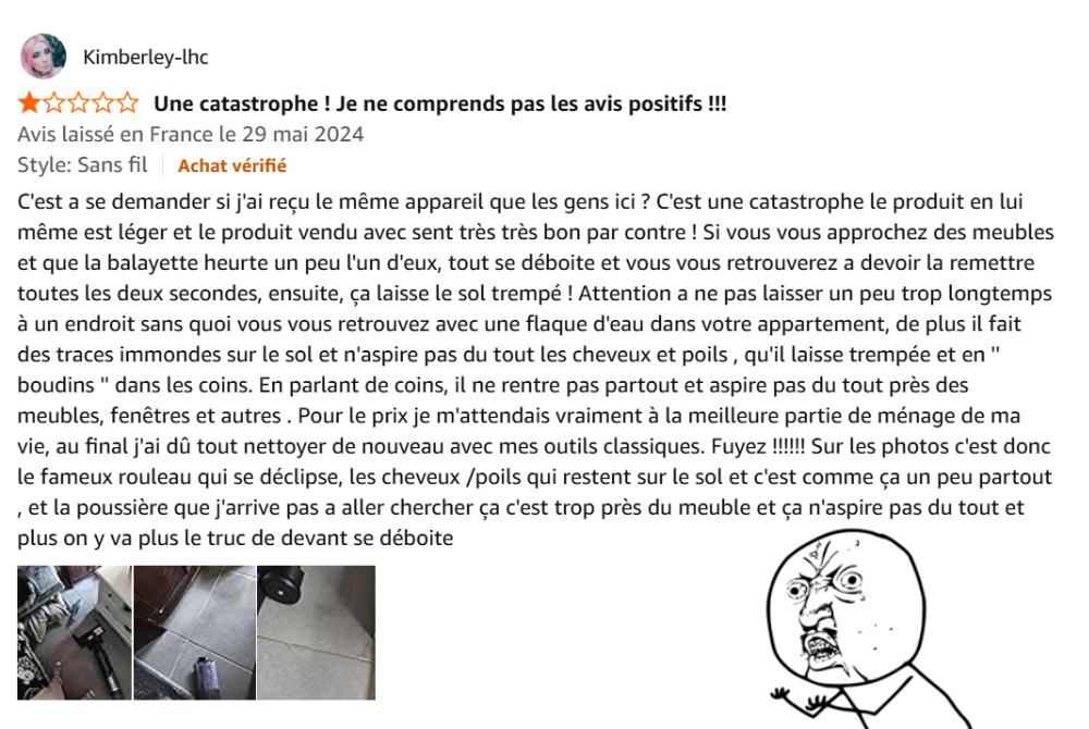 Un enième avis d'utilisateur insatisfait sur de l'entrée de gamme © Julien Gilbert pour Clubic 