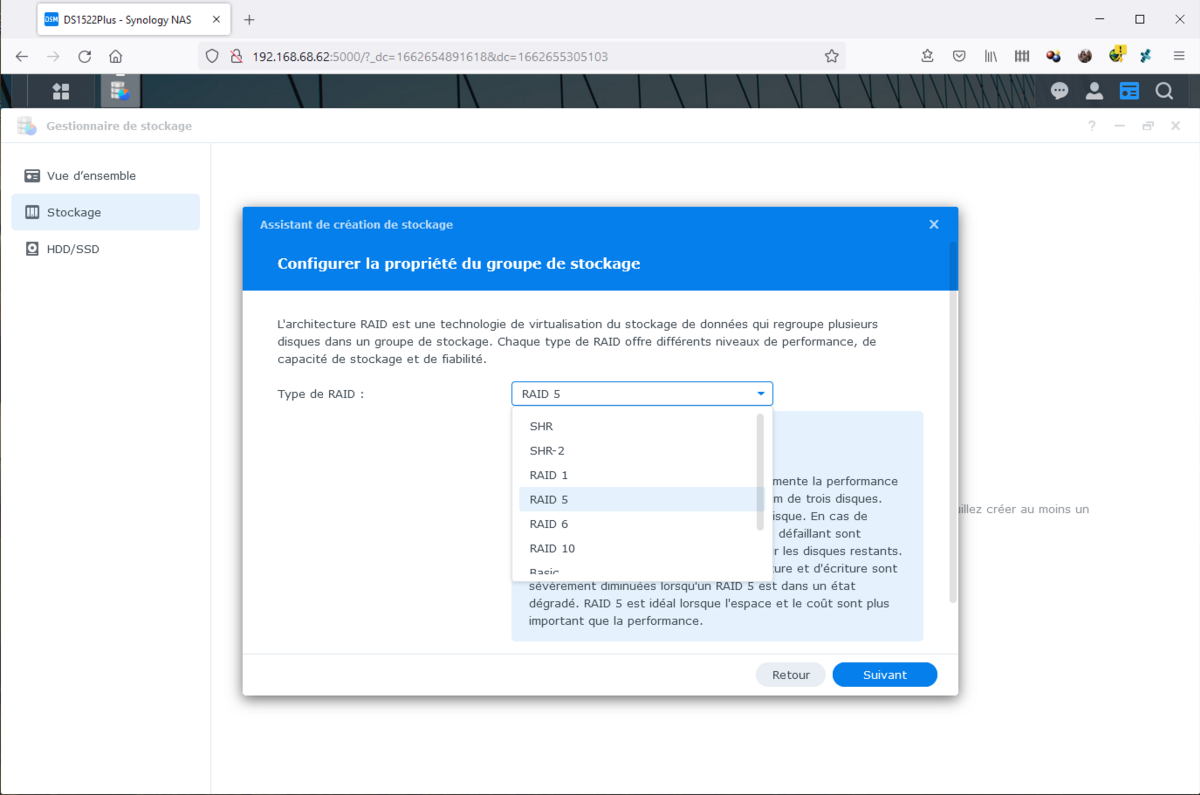 Du choix de la configuration RAID à adopter pour la grappe de disques © Nerces