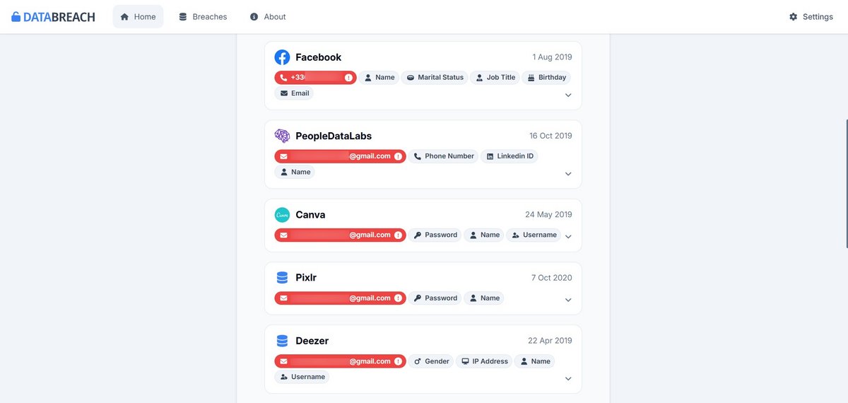 DataBreach détails