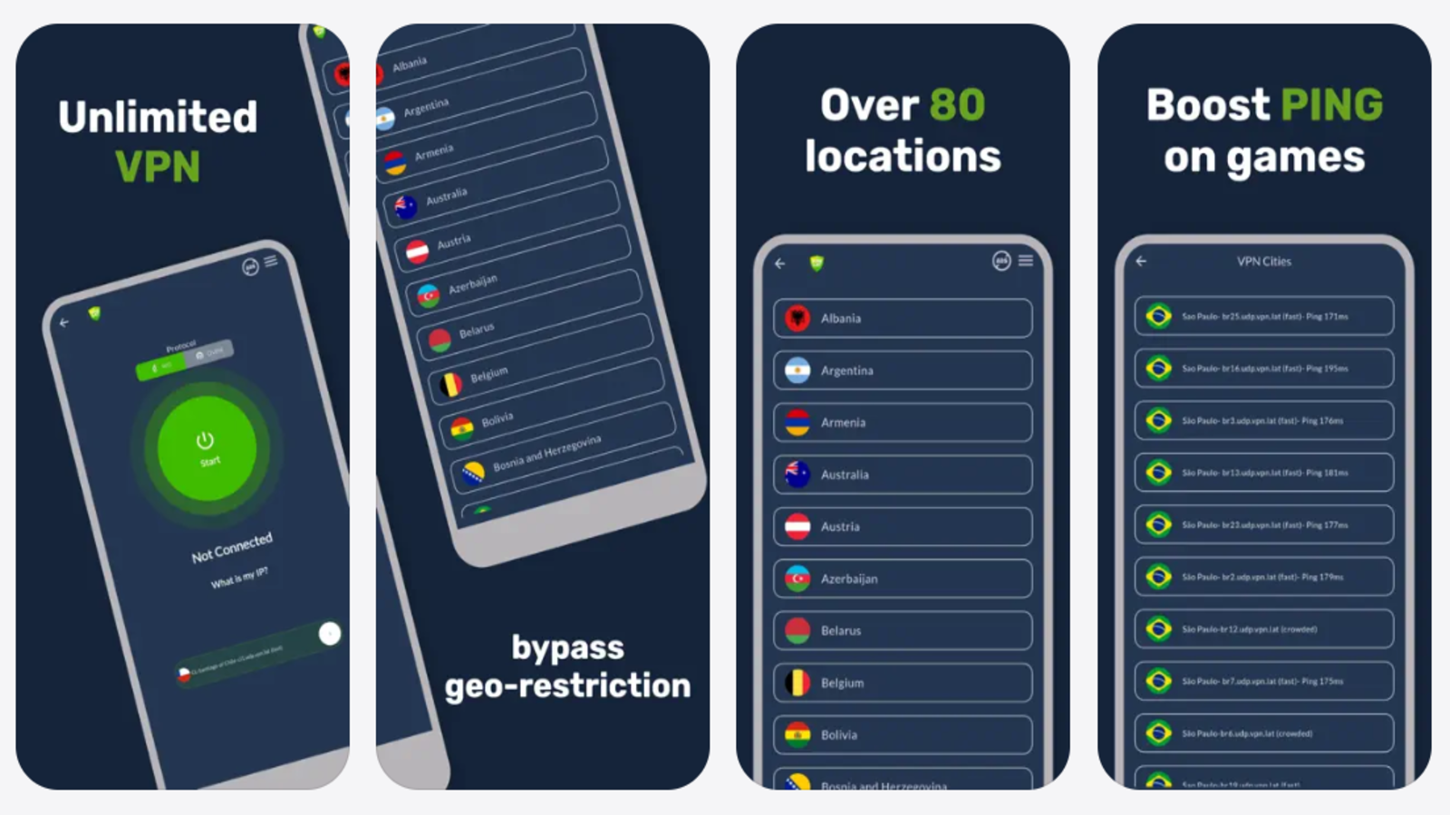 VPN LAT propose un accès VPN illimité avec plus de 80 localisations disponibles. Changez de pays en un instant, contournez les restrictions géographiques et optimisez votre expérience en ligne, y compris le ping sur vos jeux préférés, grâce à un réseau de serveurs étendu et simple à utiliser. © Privacy Apps Latam Ltd.