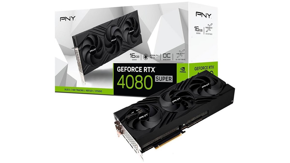 La carte graphique PNY GeForce RTX 4080 Super Verto est à 949,99€ chez Grosbill pendant le Black Friday. © PNY