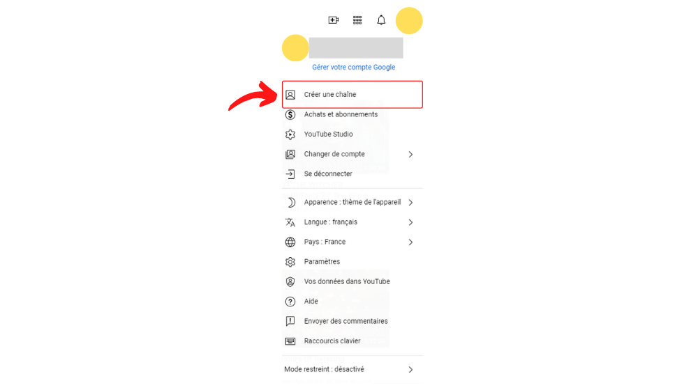 YT Creer Chaine 1