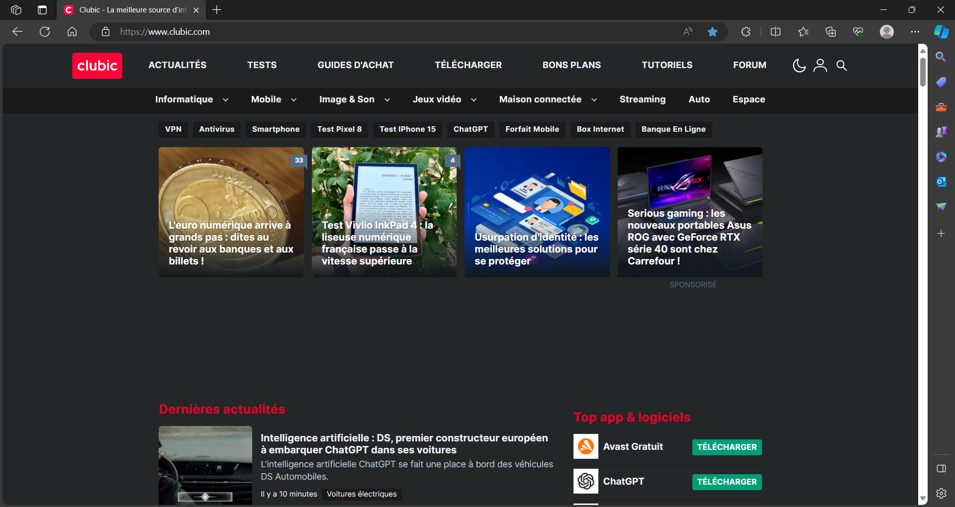 Edge a été boudé longtemps, mais les progrès de Microsoft sur son navigateur sont tout de même remarquables © clubic.com