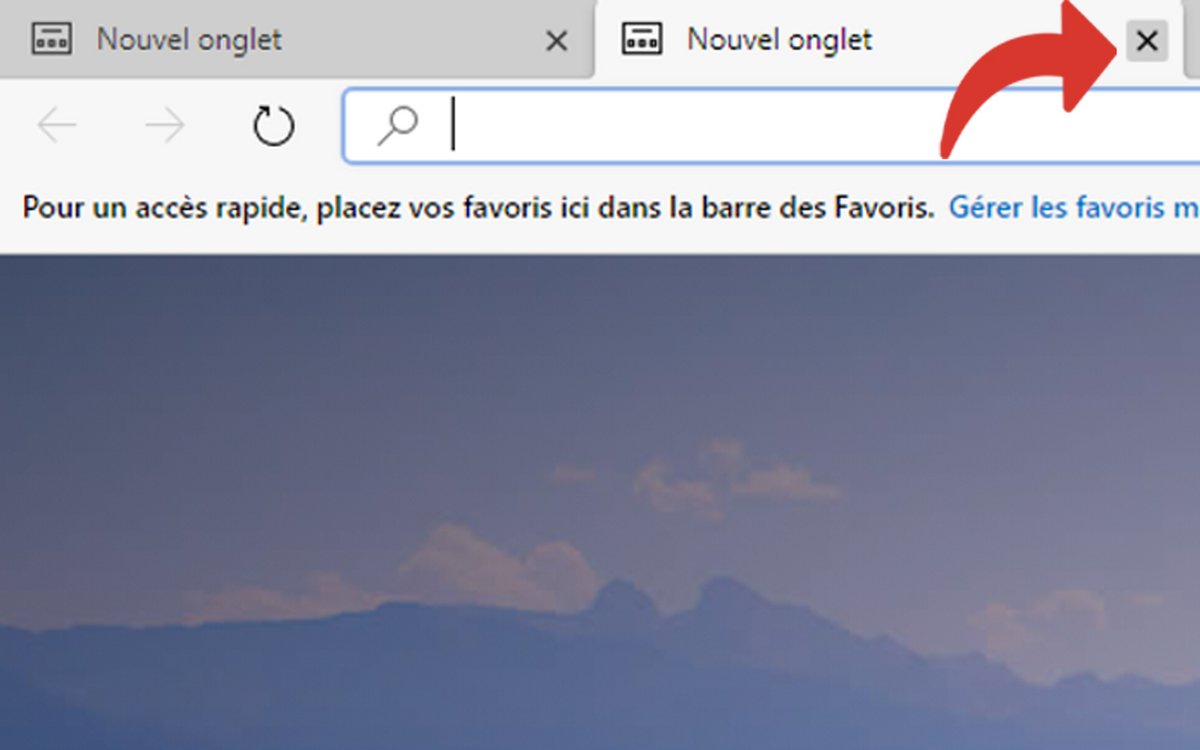 Fermer un onglet Edge