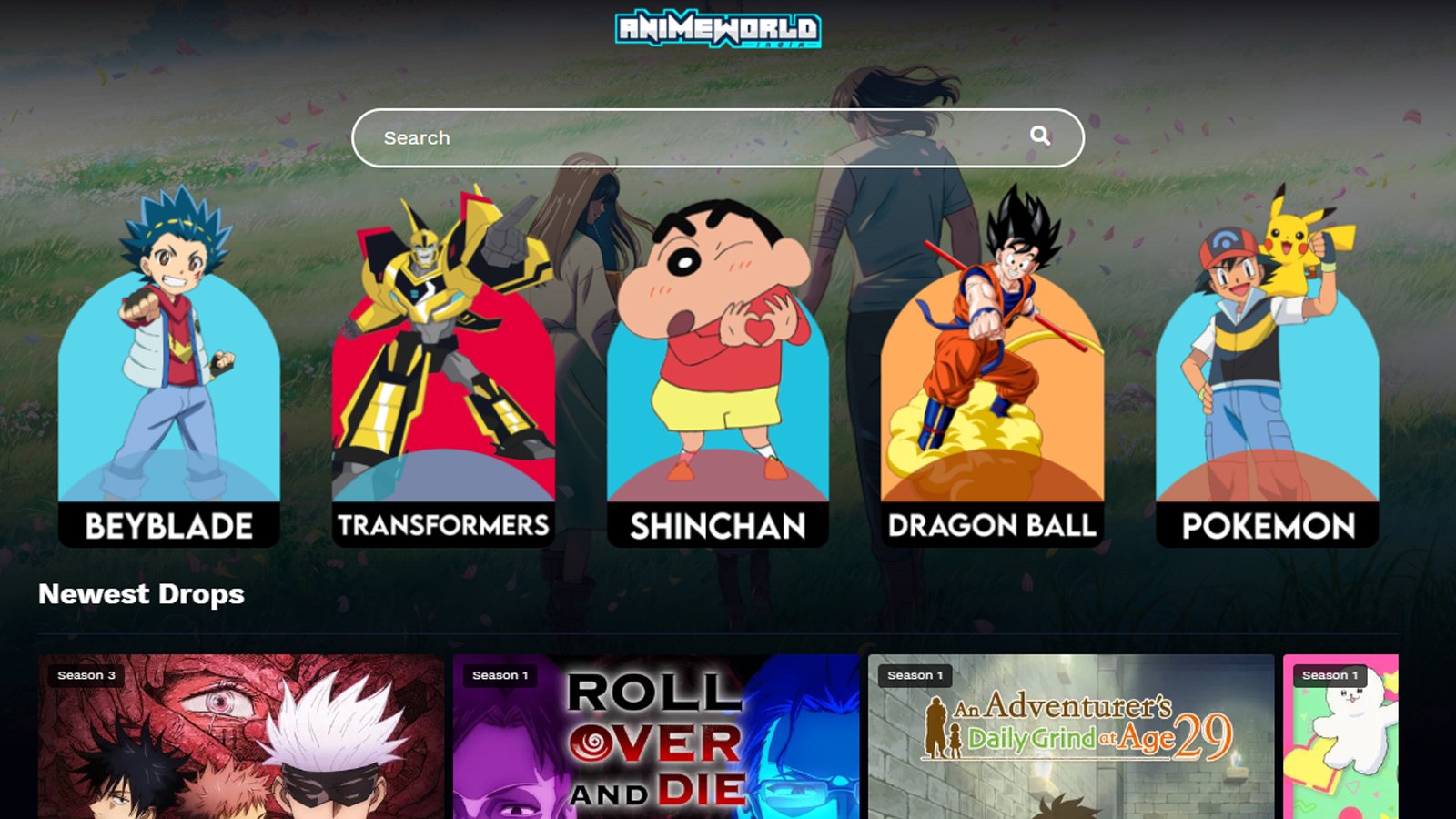 Anime World propose un large catalogue d’animes en streaming, bien classé et facile à parcourir, avec une lecture rapide via des sources externes dont la qualité peut varier - © Anime World India INC