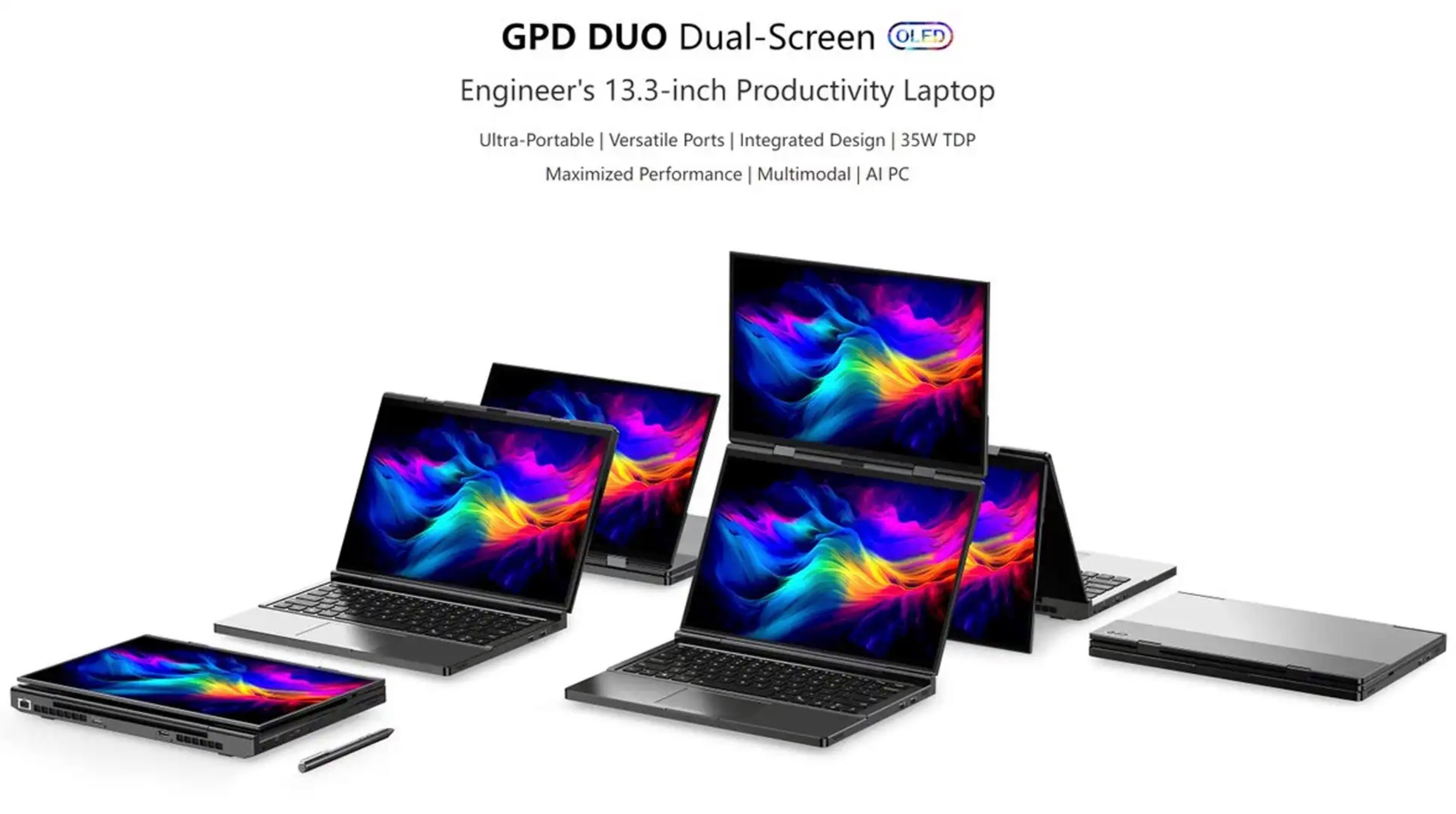 Voici le sobrement nommé GPD Duo // © GPD