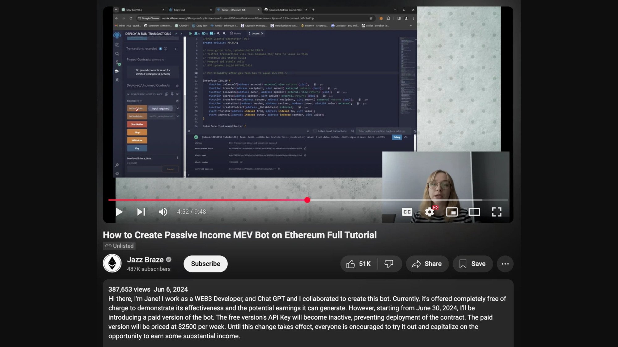 Capture d'écran du tutoriel totalement bidon de Jass_Braze © SentinelLabs