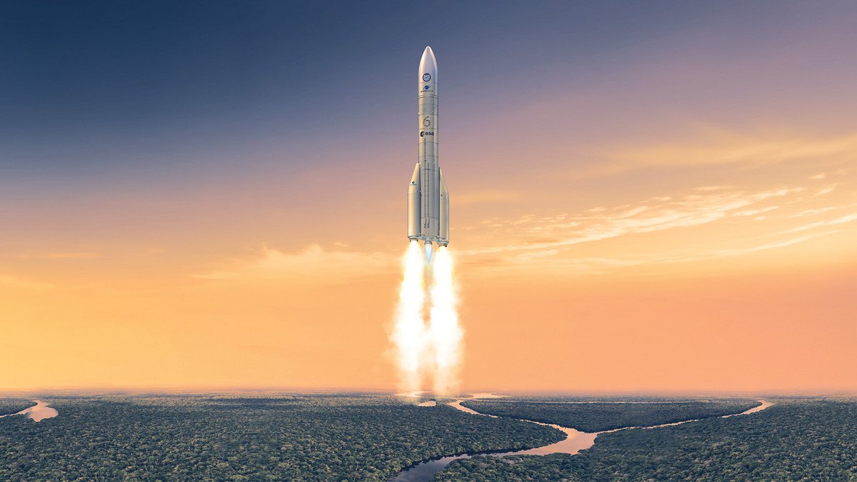 Vue d'artiste du premier vol d'Ariane 6© ESA