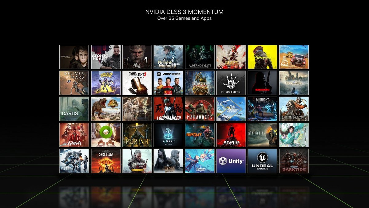 Les plus de 35 jeux et outils DLSS 3 prêts au 12 octobre © NVIDIA