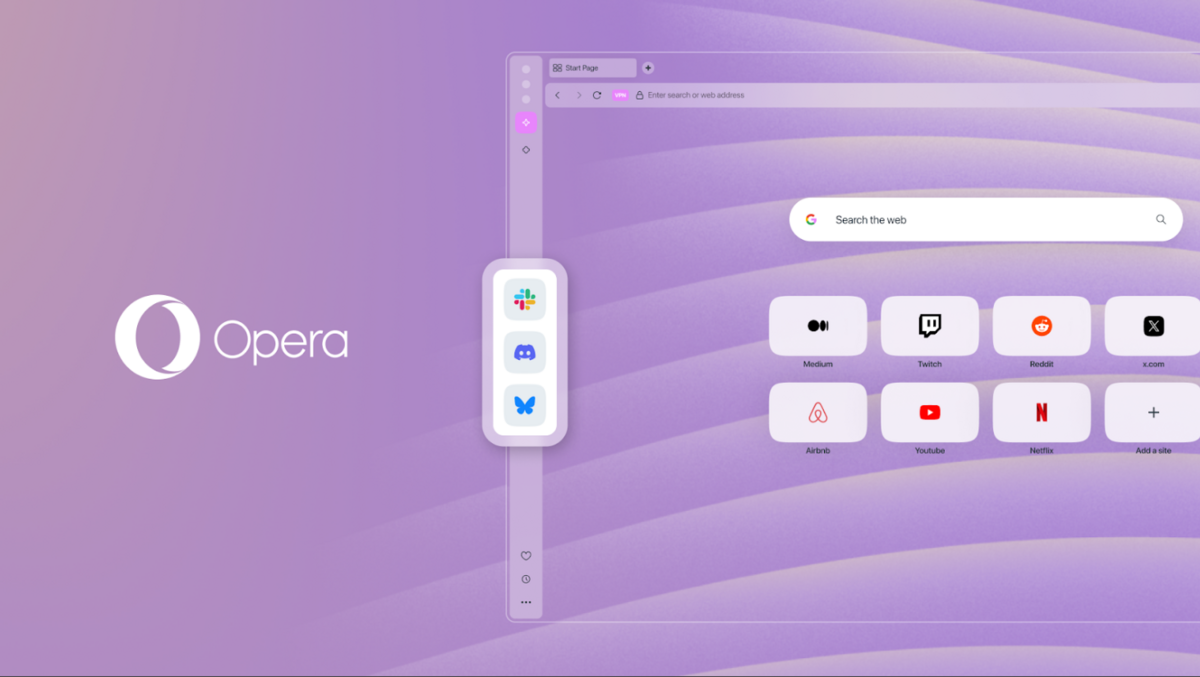 Avec l'ajout de trois nouvelles applications, la barre latérale du navigateur Opera tend à devenir plus connectée © Opera