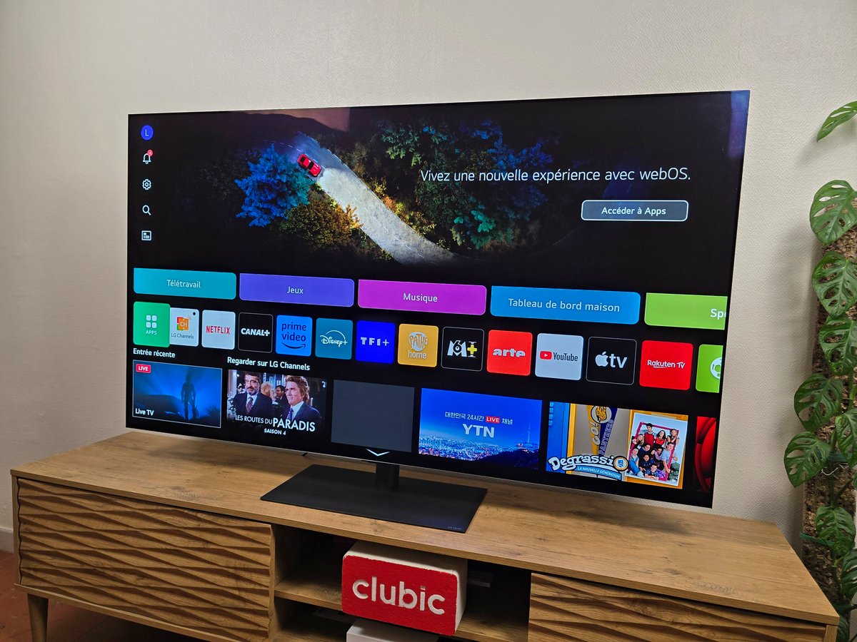 L'interface de WebOS 24 sur le LG OLED G4 © Matthieu Legouge pour Clubic