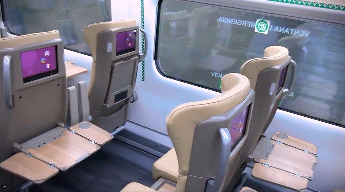 Les écrans installés dans les trains de la Renfe © Capture écran Clubic - Renfe