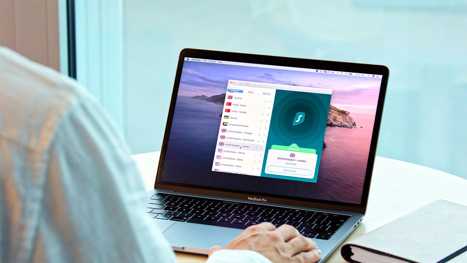 En quelques secondes, établissez une connexion VPN solide ©Surfshark