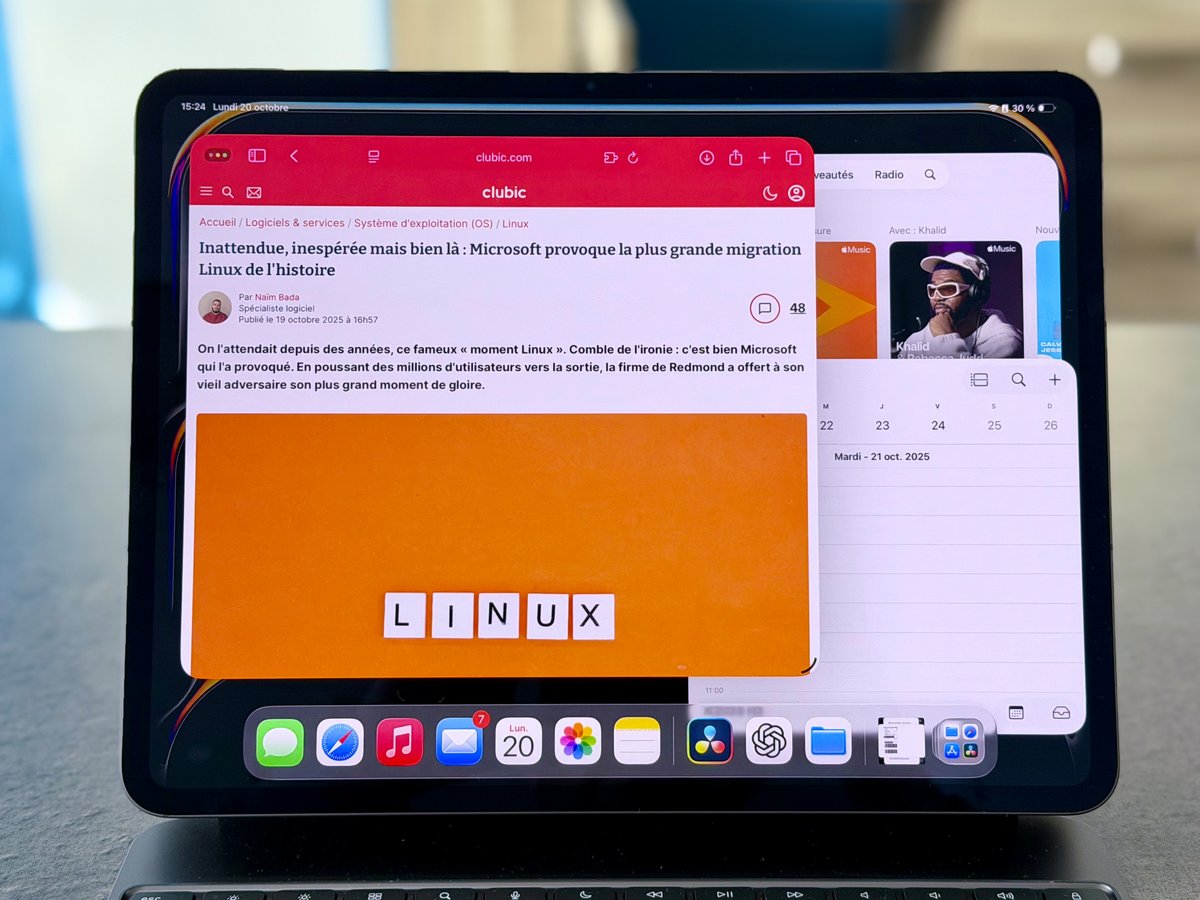 Cette fois vous pouvez vraiment organiser vos fenêtres sur iPad, comme sur un Mac ©Mathieu Grumiaux pour Clubic