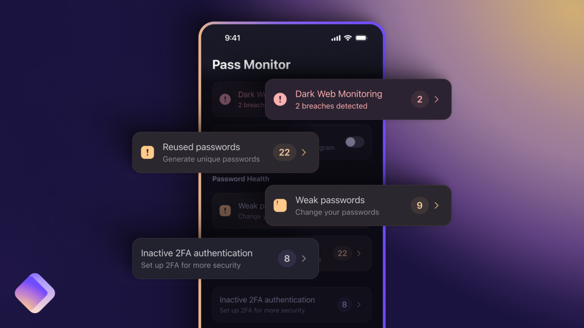 Proton Pass s'enrichit d'un outil de sécurité renforcée pour les mots de passe compromis, faibles et/ou réutilisés © Proton AG