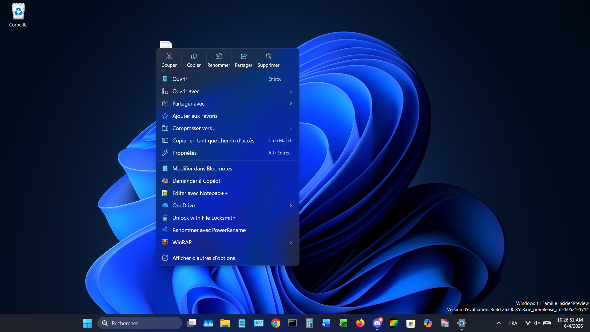 Après des années de critiques, Windows 11 pourrait enfin vous laisser personnaliser le menu du clic droit. © Clubic