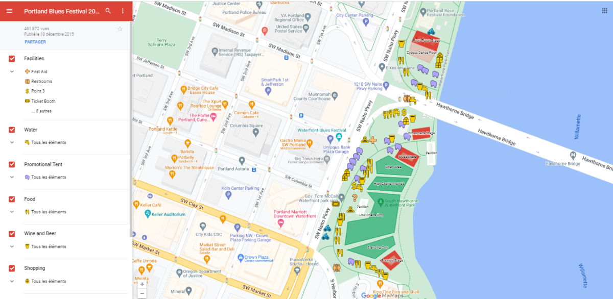 @Google : personnalisation d'une carte Google Map pour un festival