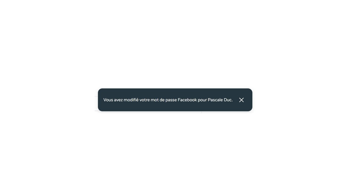 Mot de passe Facebook modifié © Pascale Duc pour Clubic