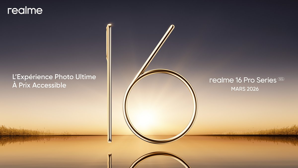 Le Realme 16 Pro sera officialisé en mars 2026 en Europe. ©Realme