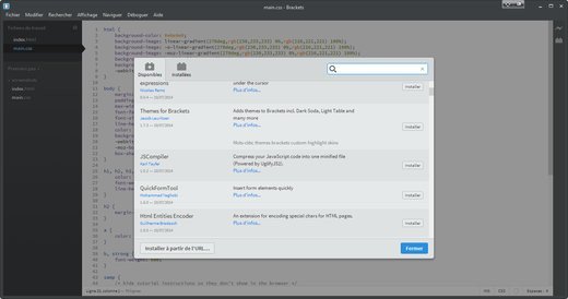 Bracket est un éditeur de code léger et rapide. Les fonctionnalités de Bracket sont intuitives simplifient le développement web et améliorent la productivité. - © Axel Reghis