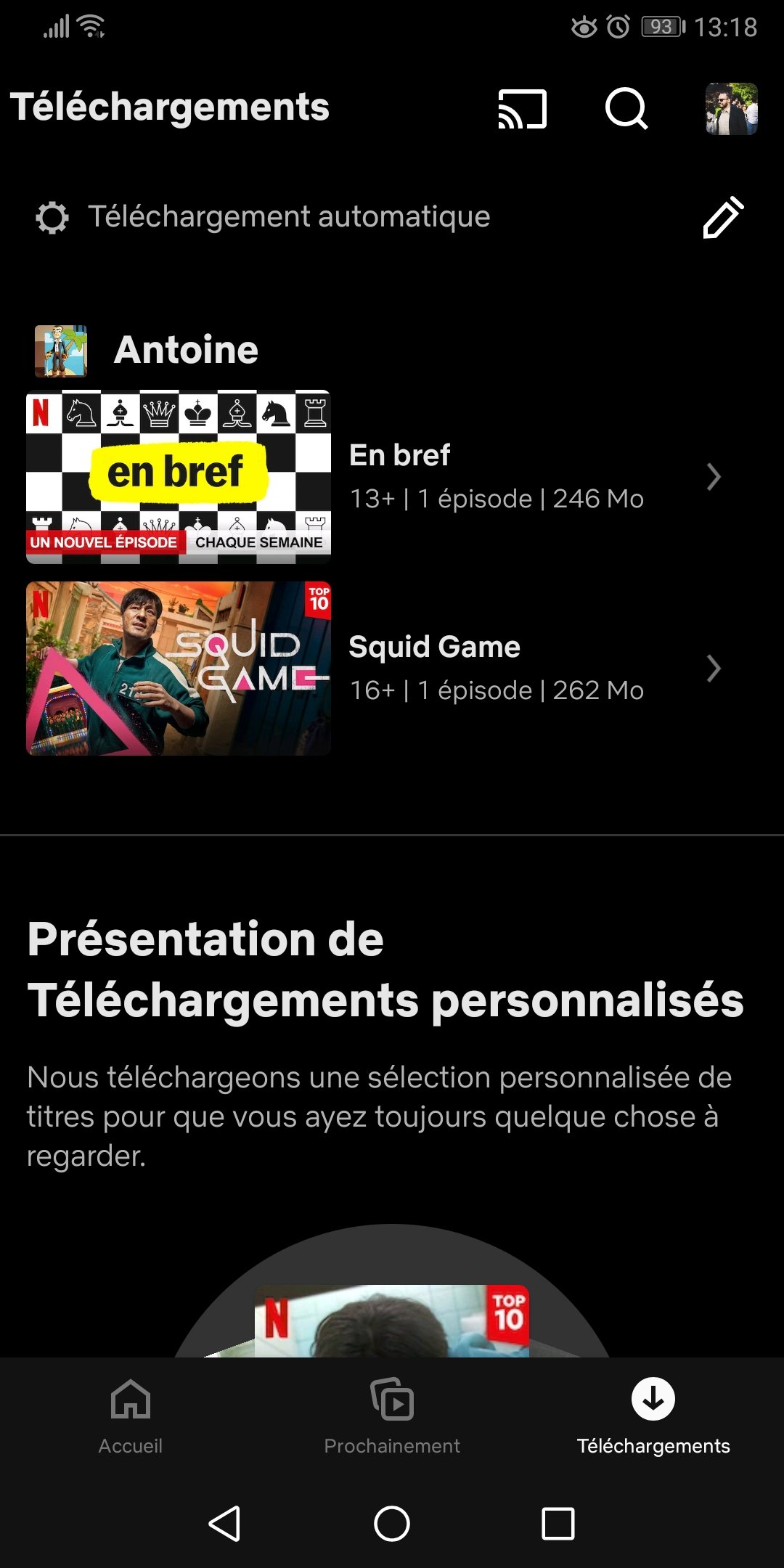 Netflix - Les téléchargements sur mobile