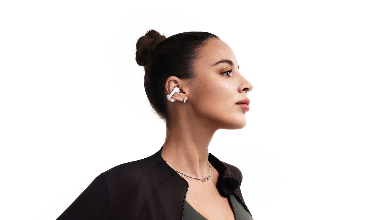 Les écouteurs OpenDots 2 en finition blanc nacré. ©Shokz