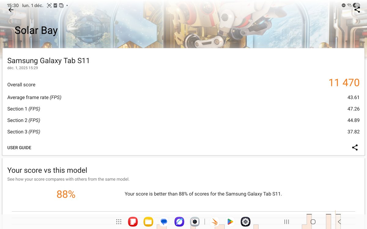 Samsung Galaxy Tab S11 3D Mark