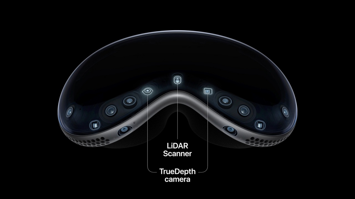 Le Vision Pro sera un concentré de technologie avec une multitude de capteurs. © Apple